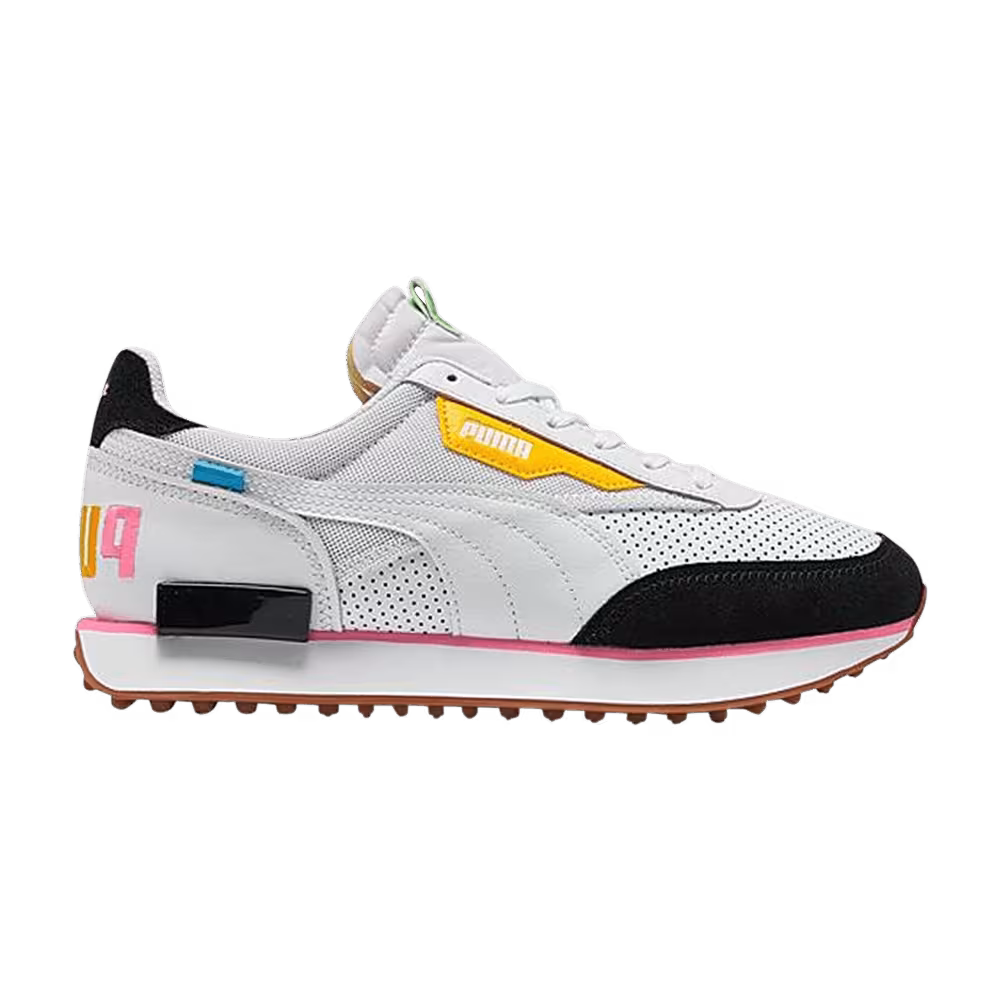 Puma Future Rider Finish White Flourescent Pink