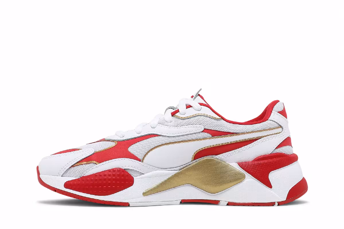 Puma Women's RS-X3 Varsity White High Risk Red, view 4