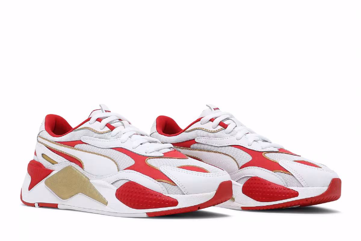 Puma Women's RS-X3 Varsity White High Risk Red, view 9