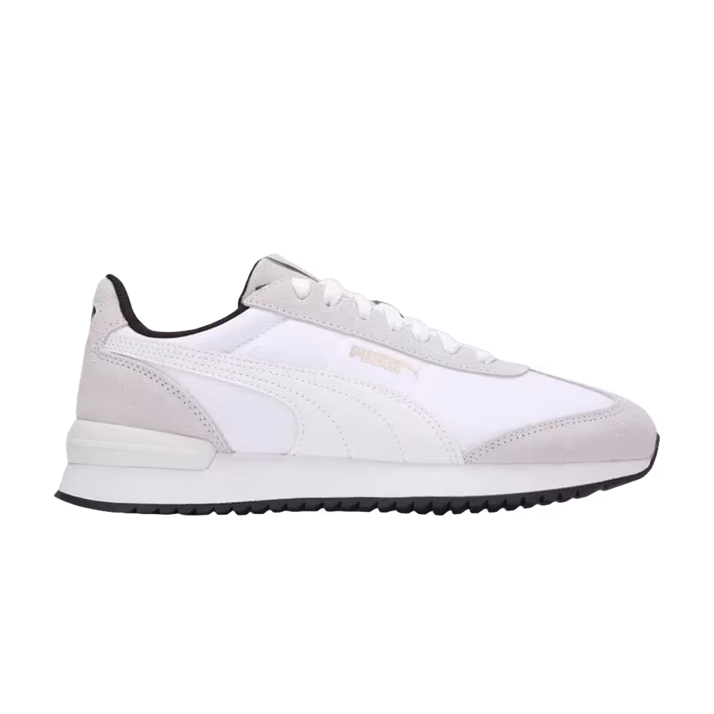 Puma R78 Nylon White Feather Gray Gold