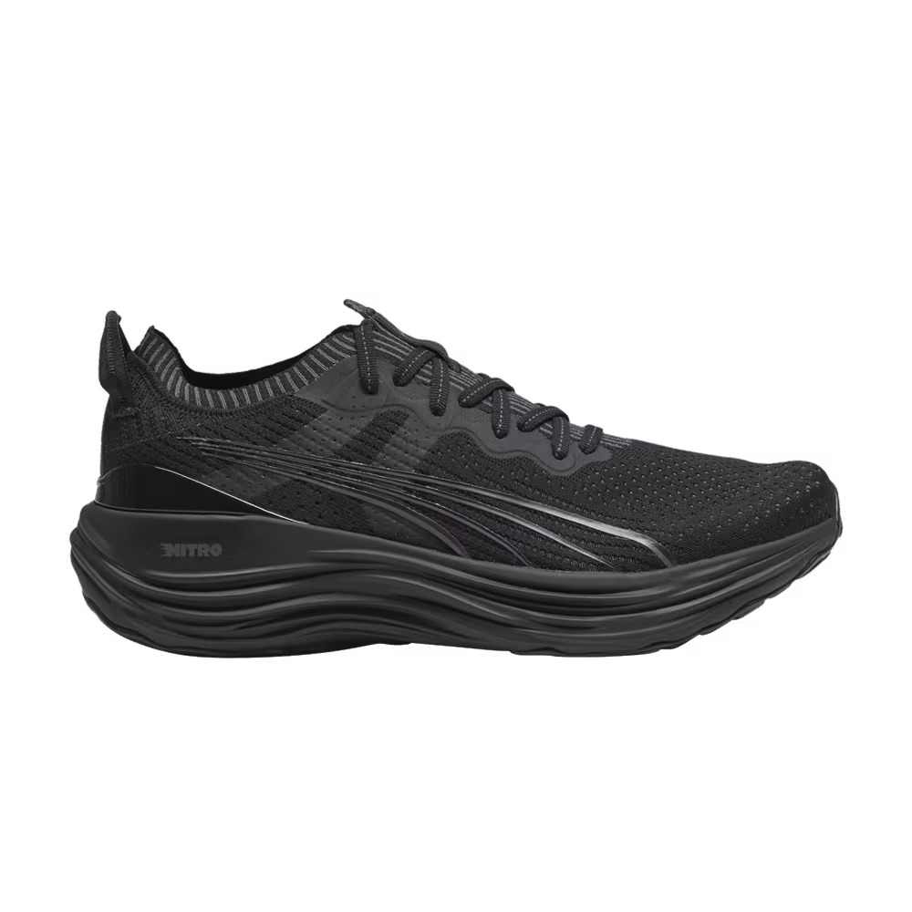 Puma ForeverRun Nitro Knit Black Shadow Grey