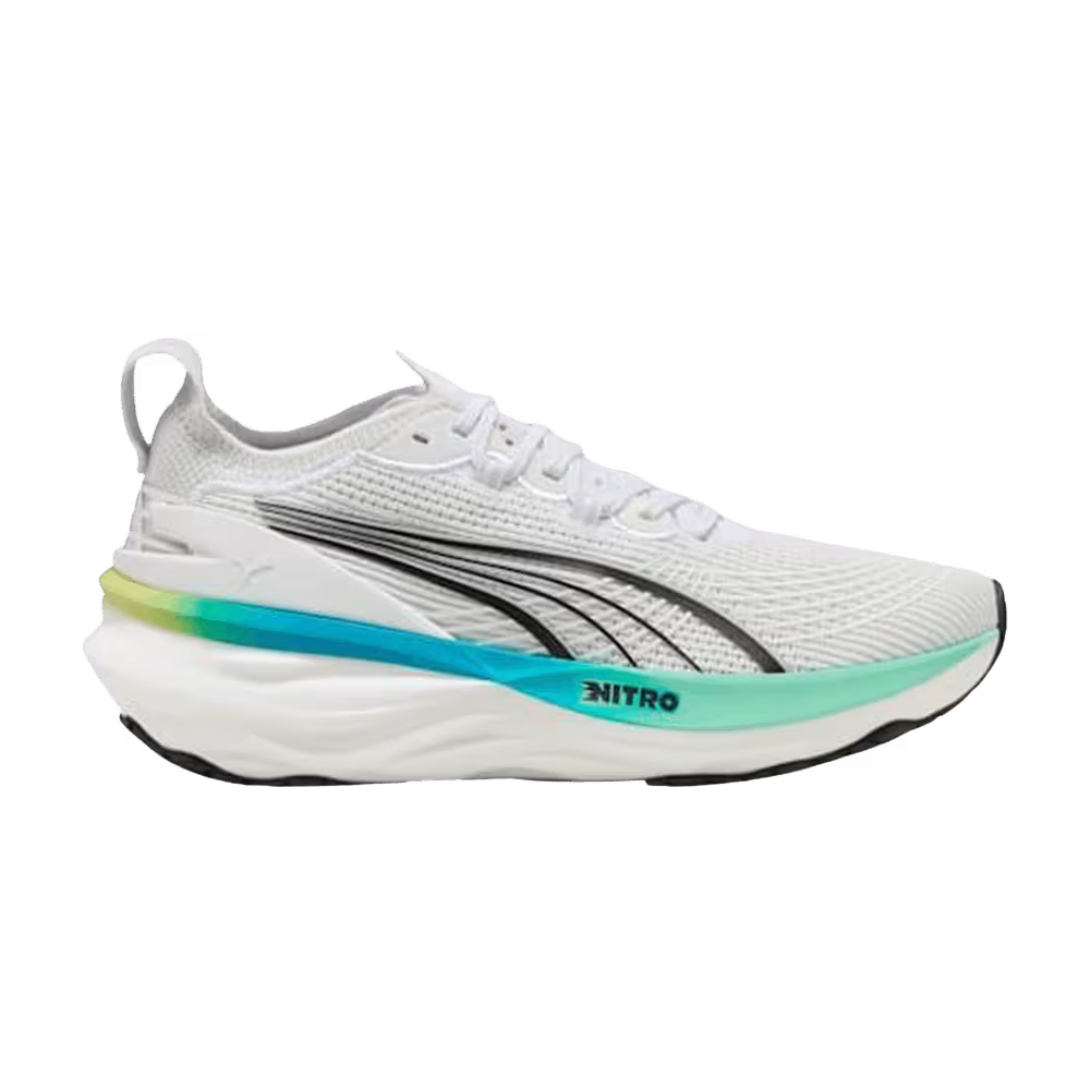 Puma Women's Foreverrun Nitro 2 White/Mint Melt