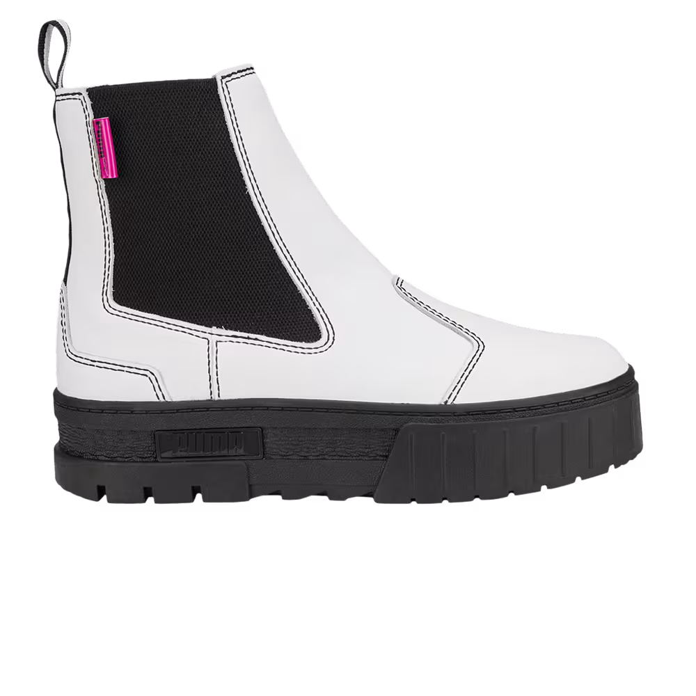 Puma Women's Mayze Pop Chelsea Boot White Black