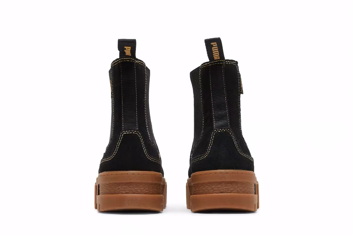 Puma Women's Mayze Chelsea Suede Black Gum, view 7