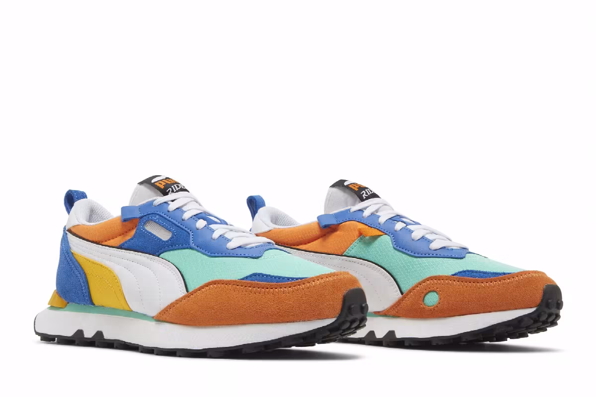 Puma Rider FV Future Vintage - Biscay Green Orange, view 9