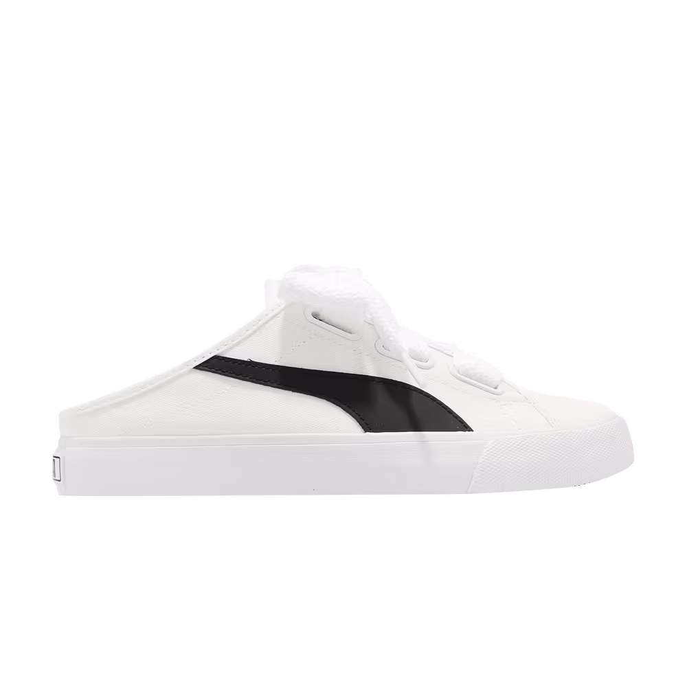 Puma Women's Bari Mule Ribbon White Black