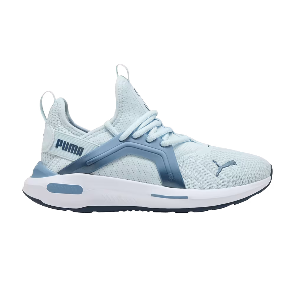 Puma Women's Softride Enzo 5 Metallic Sea Glass Cool Blue