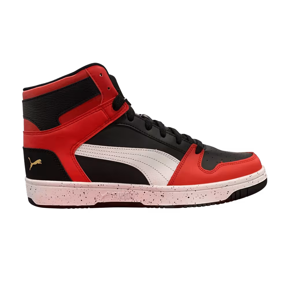 Puma Rebound LayUp Speckle - Black High Risk Red