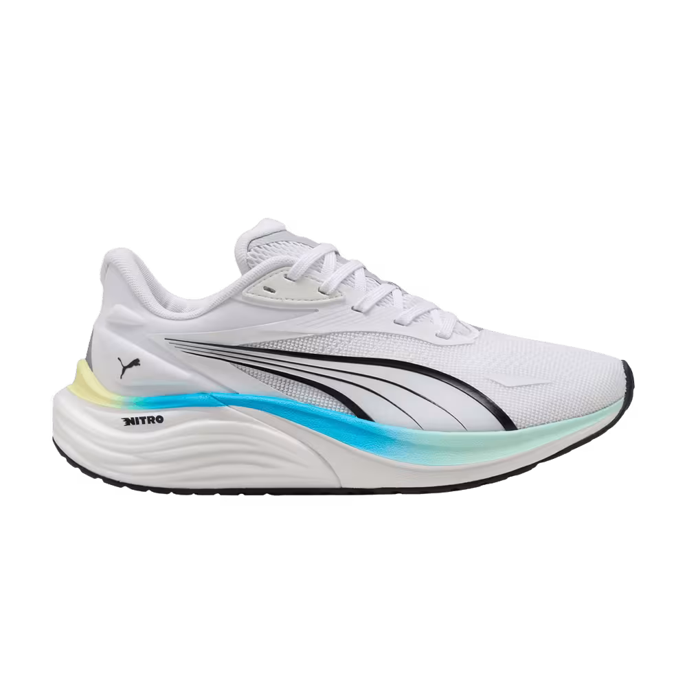 Puma Women's Electrify Nitro 4 White Mint Melt Sp Blue
