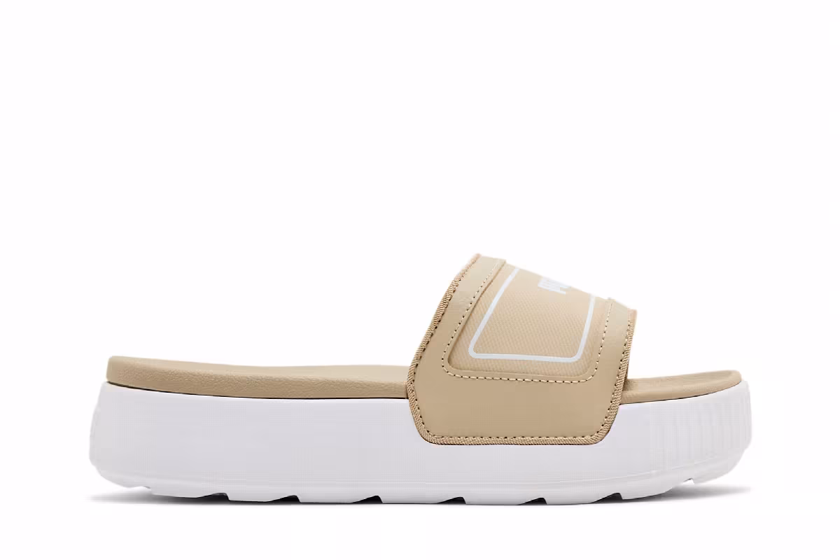 Puma Women's Karmen Slide Putty White, view 2