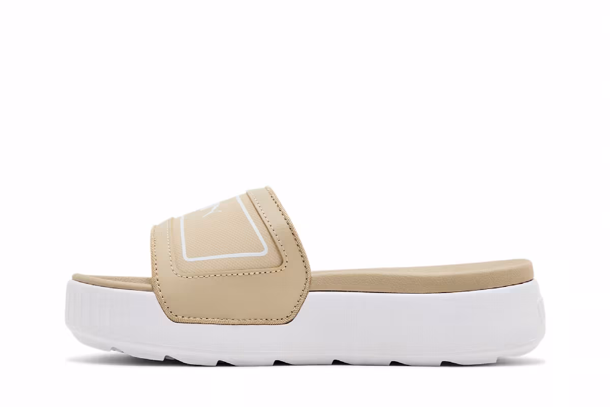 Puma Women's Karmen Slide Putty White, view 4