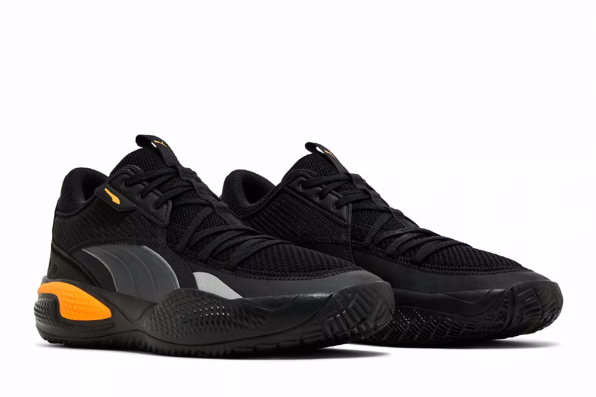 Puma Court Rider Pop - Black Vibrant Orange, view 9