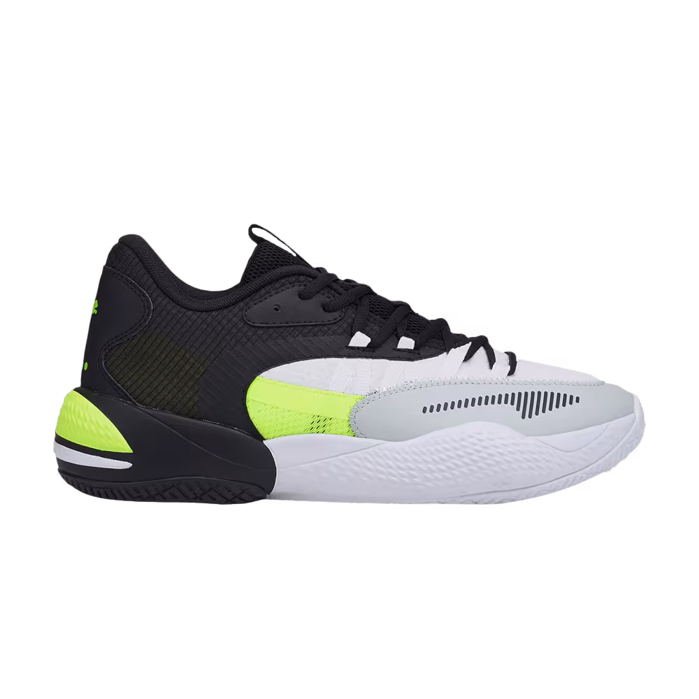 Puma Court Rider 2.0 White Black Yellow Alert