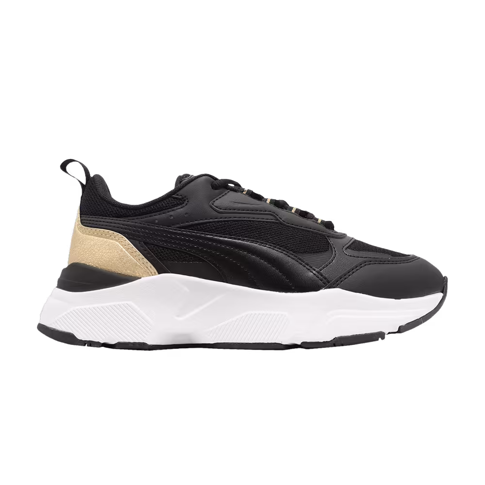 Puma Women's Cassia Distressed - Black Team Gold