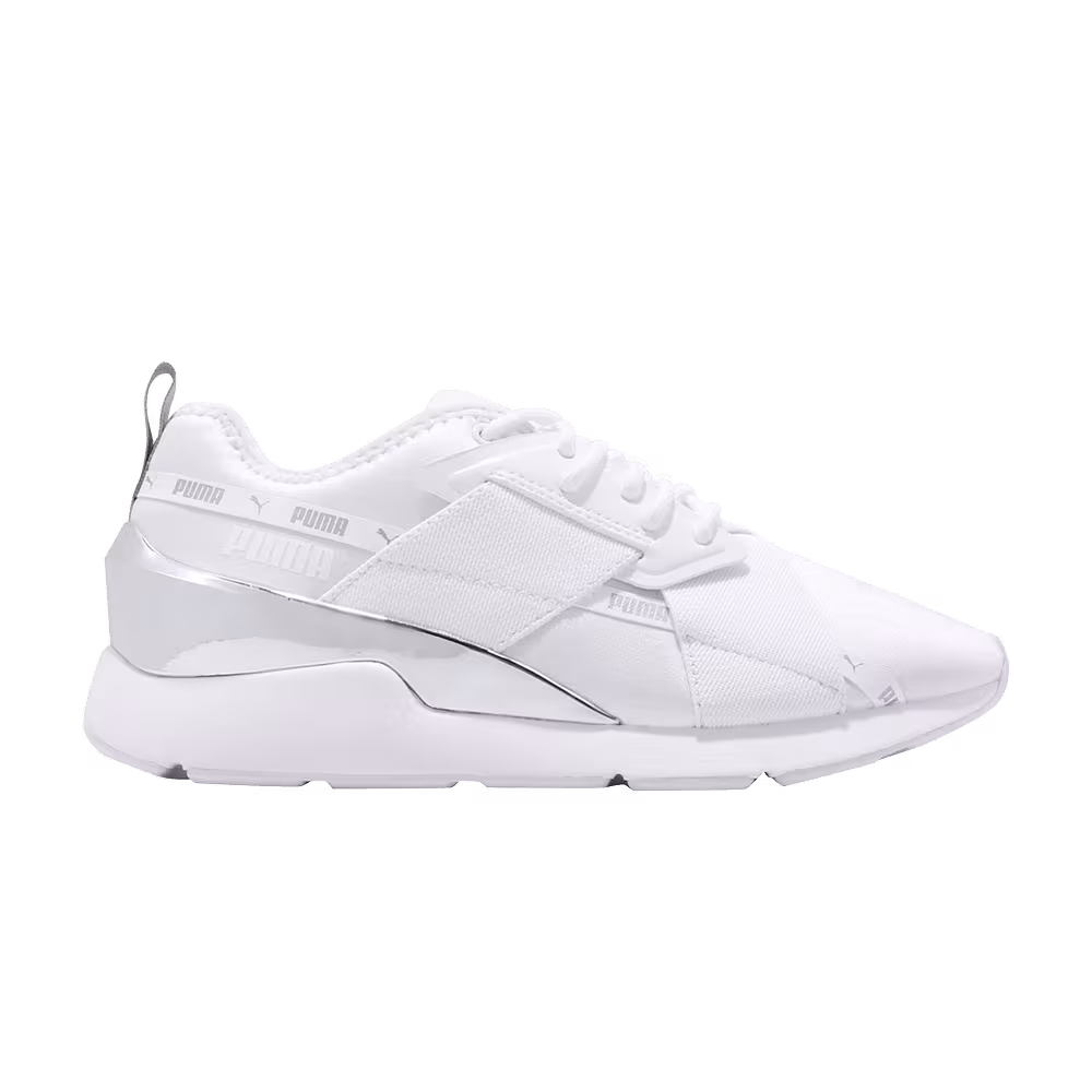 Puma Women's Muse X-2 Metallic White Silver