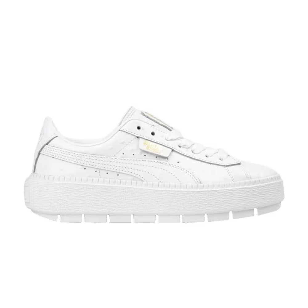 Puma Women's Platform Trace White Ostrich