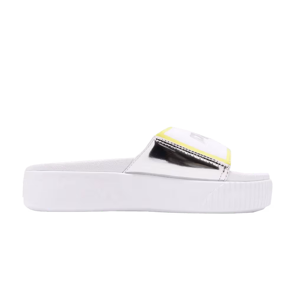 Puma Women's Platform Slide TZ White Silver