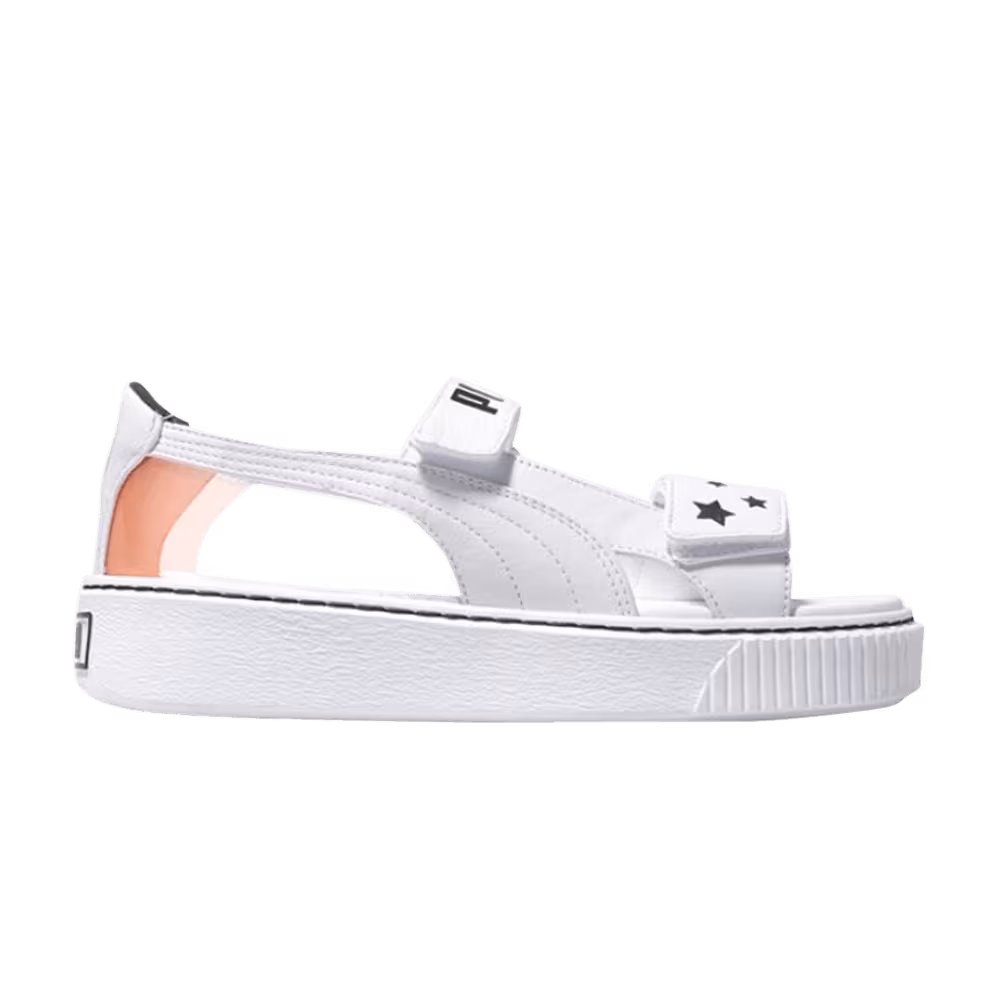 Puma Women's Sophia Webster x Platform Sandal White Black Orange