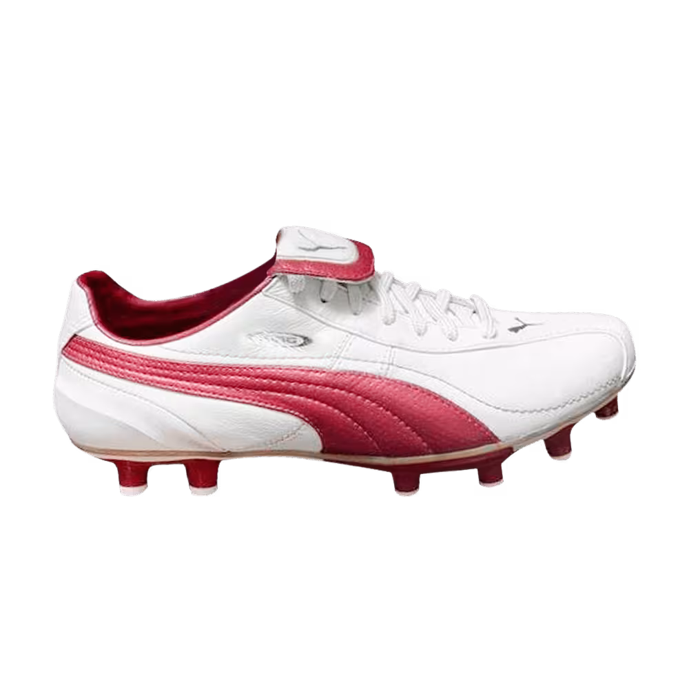 Puma King XL I FG White Rio Red