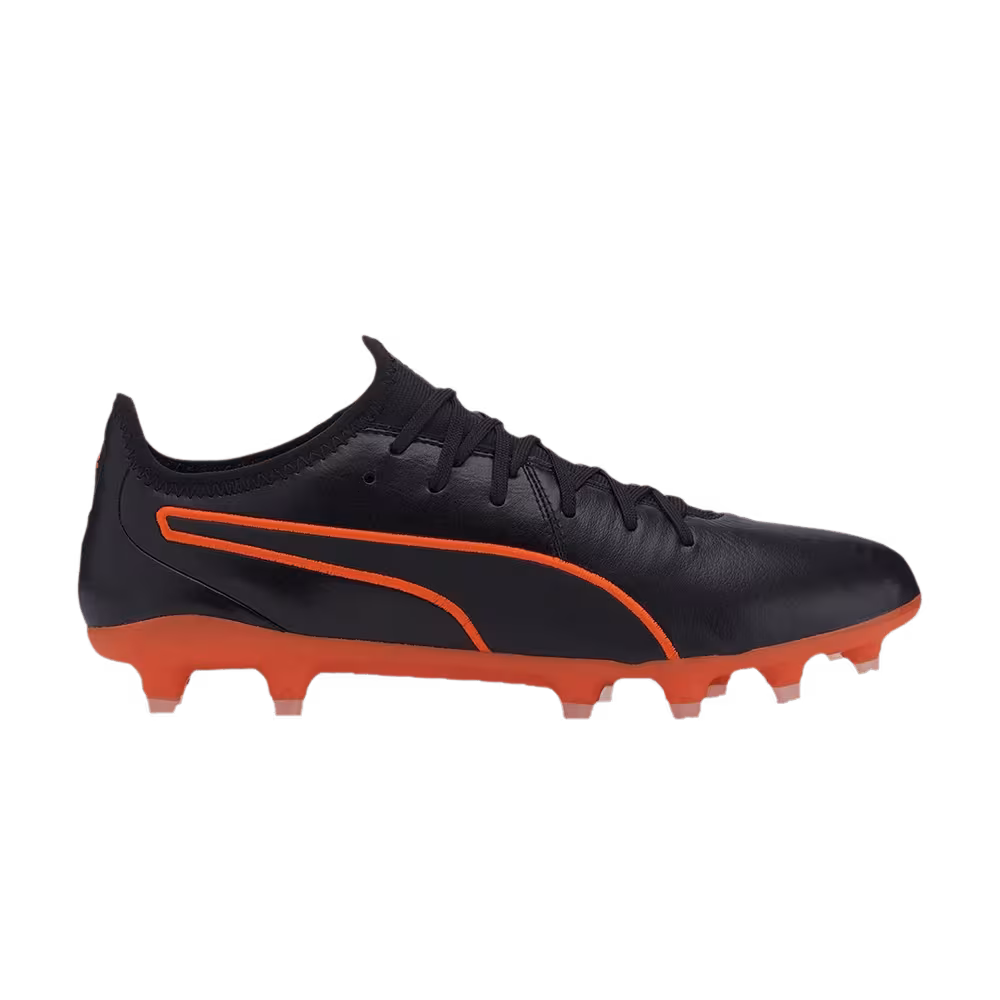 Puma King Pro FG Black Shocking Orange
