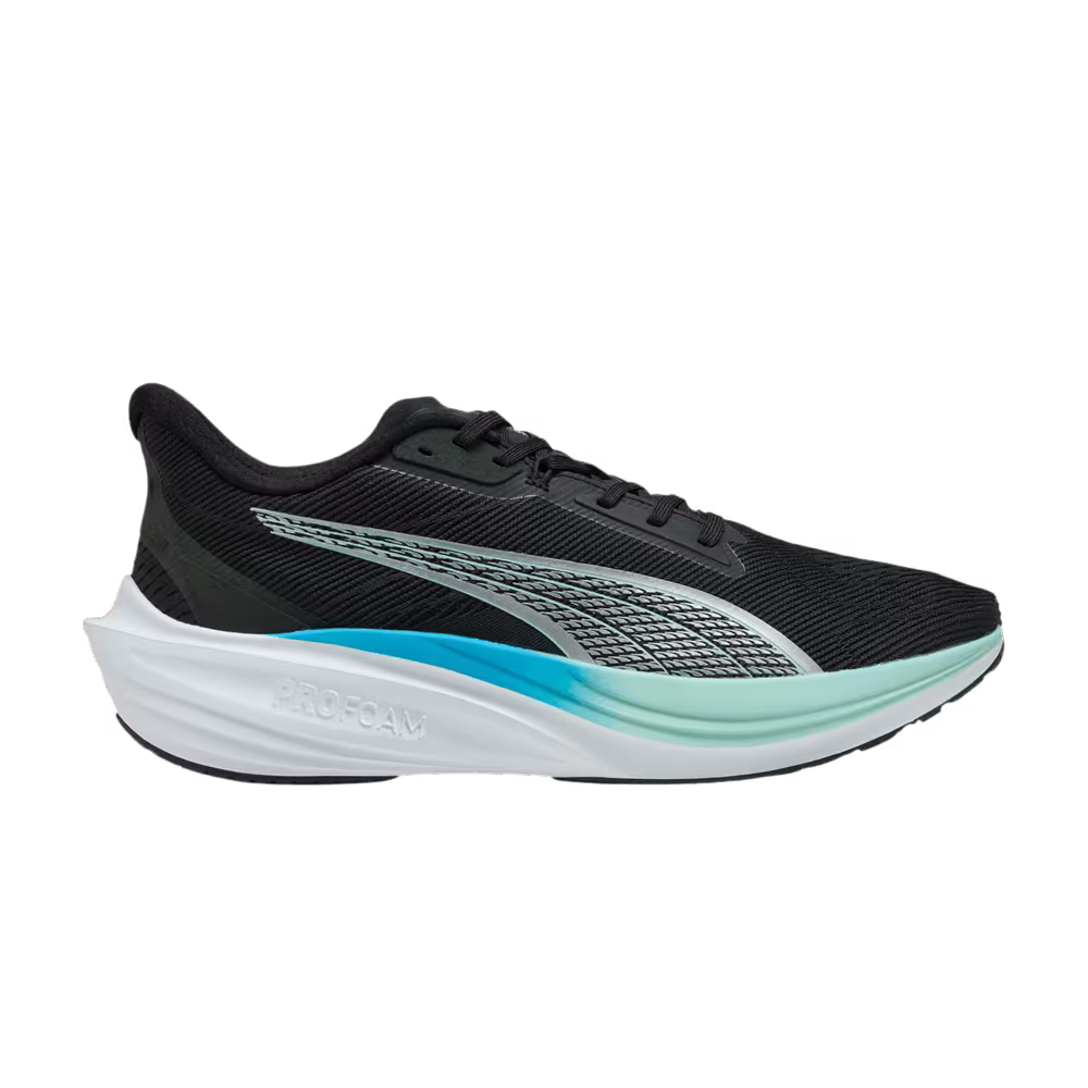 Puma Darter Pro Black Silver Mint Melt Speed Blue