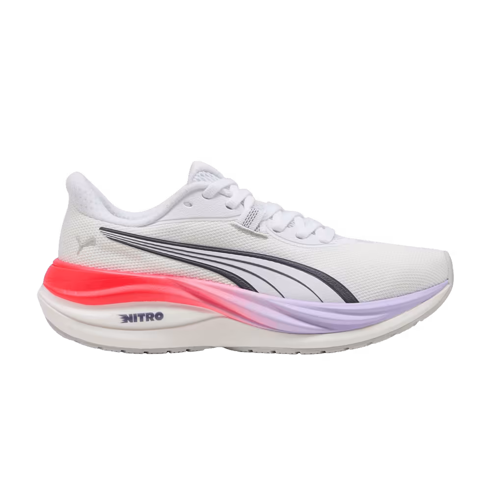 Puma Electrify Nitro 5 Big Kid White Ultra Red
