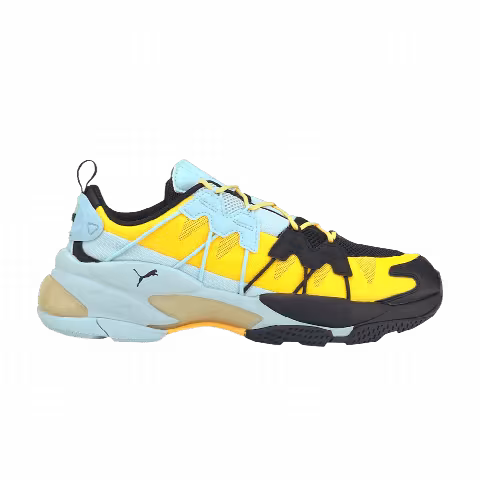 Puma LQDCELL Omega Striped Knit 'Black Ultra Yellow'