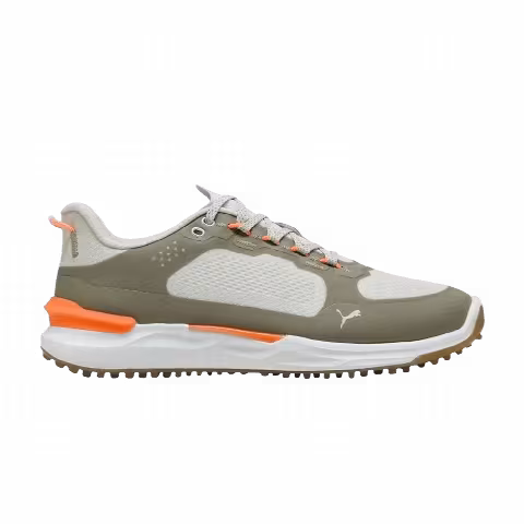 Puma Ignite Elevate X Spikeless Golf 'Gray Velvet Moss Fluro Orange'