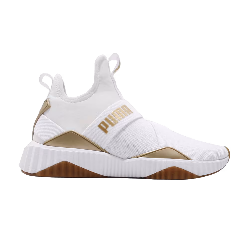 Puma Women's Defy Mid Sparkle Metallic Gold