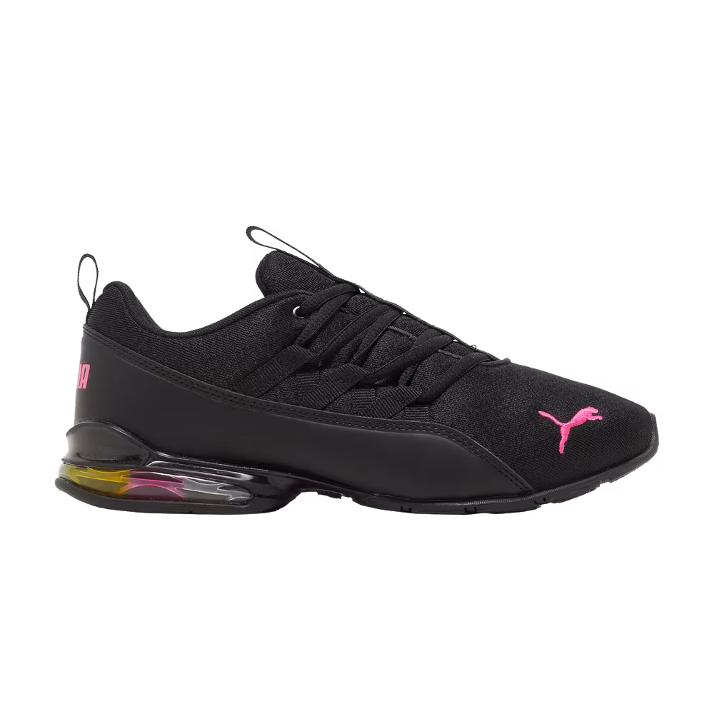 Puma Women's Riaze Prowl Rainbow Black Luminous Pink