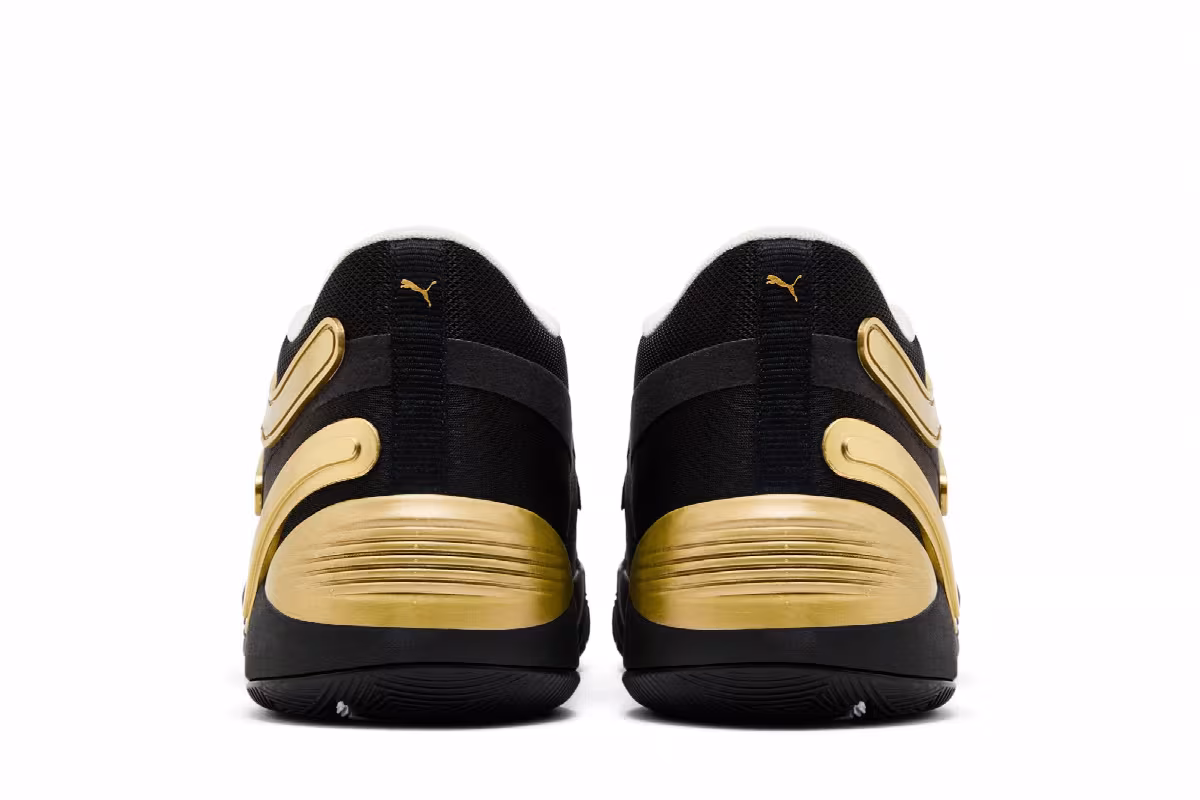 Puma TRC Blaze Court Black Metallic Gold, view 7
