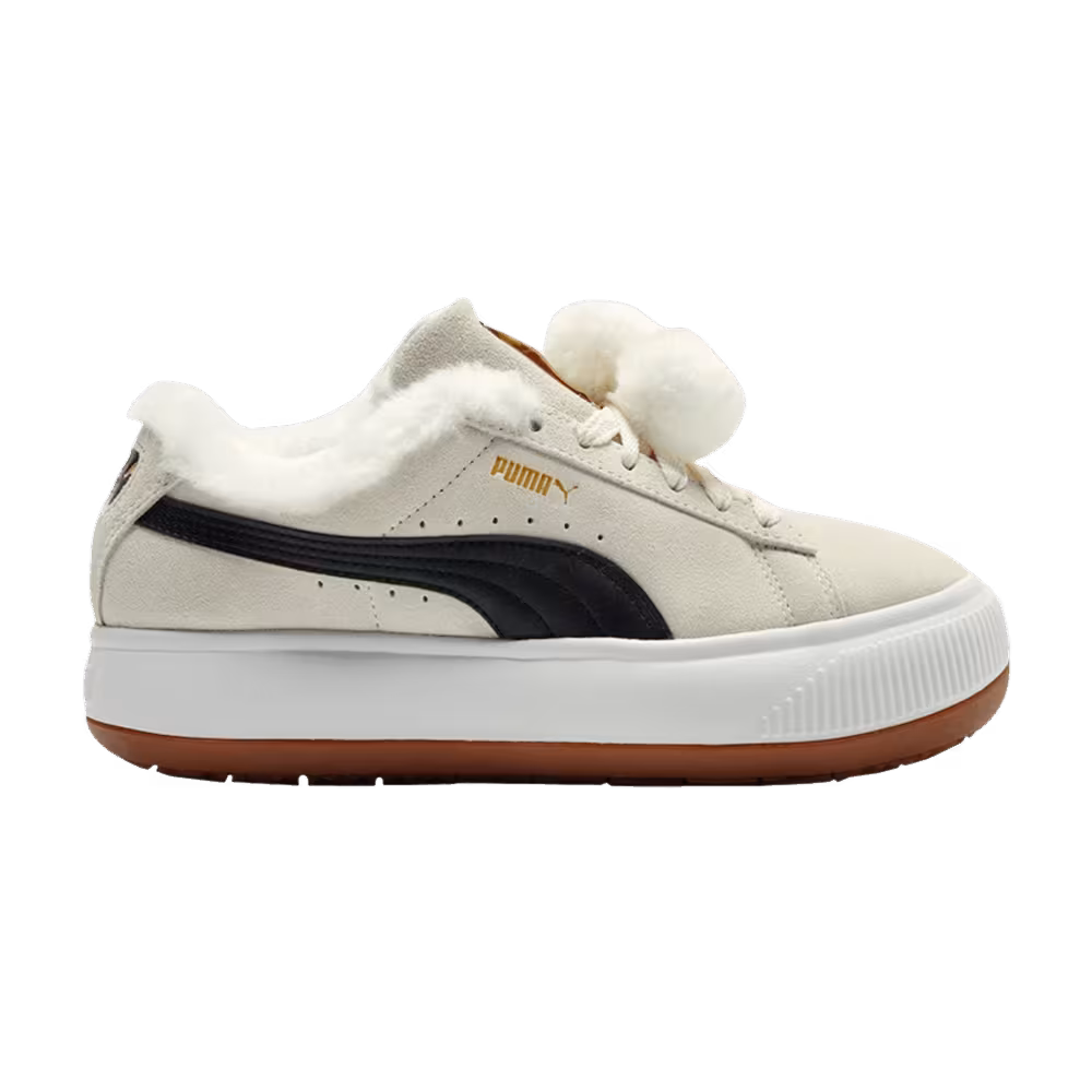 Puma Women's Suede Mayu Fur - Whisper White Black