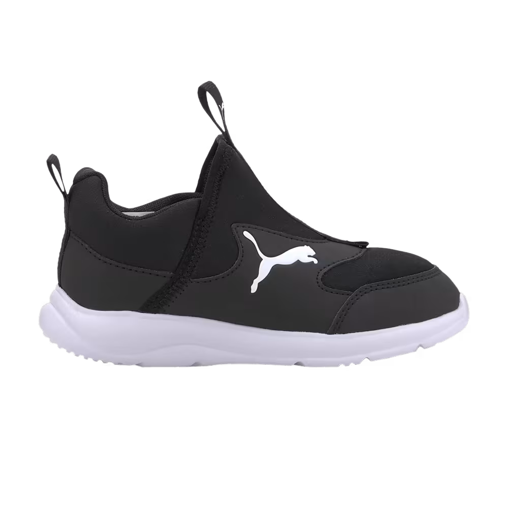 Puma Fun Racer Slip-On Little Kid Black White