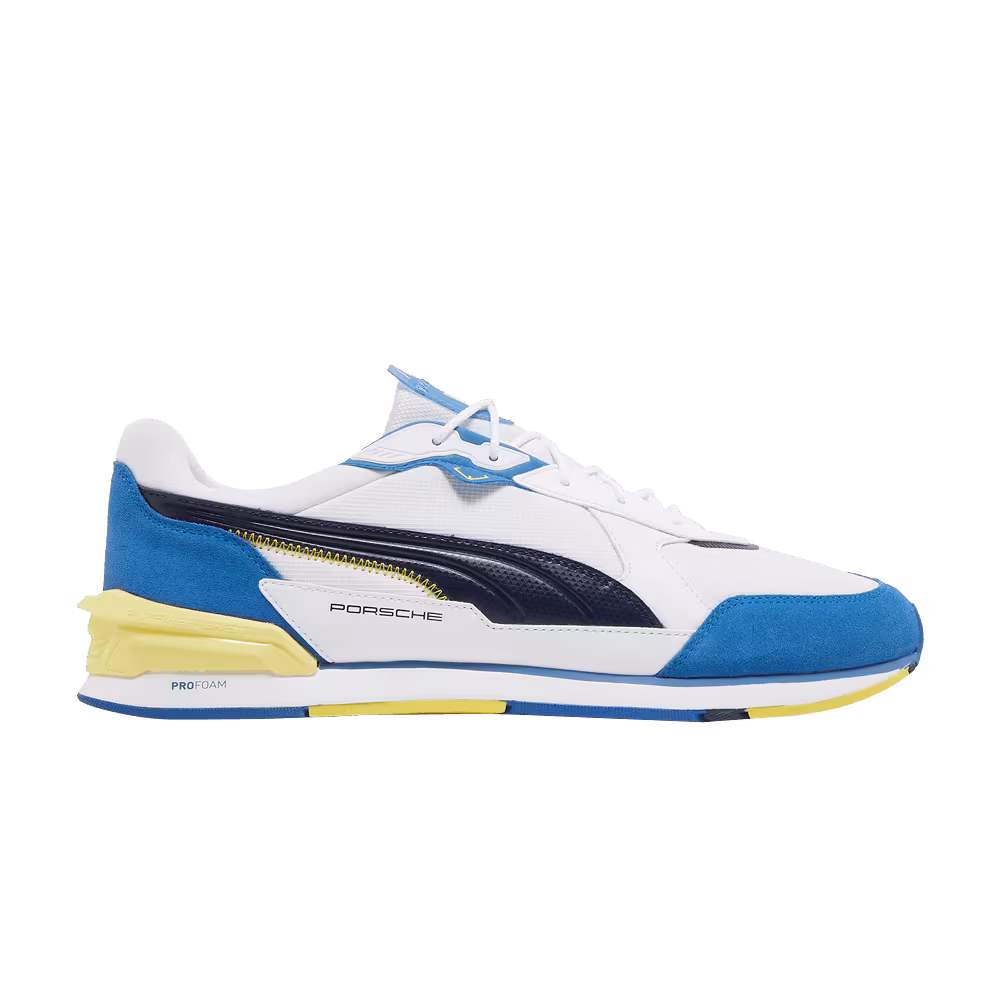 Puma Porsche Legacy x Low Racer White Peacoat Celandine