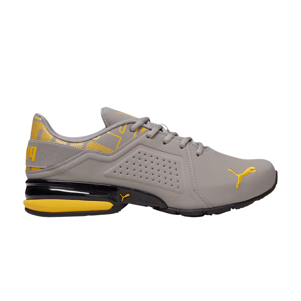Puma Viz Runner Repeat Concrete Grey Yellow Sizzle