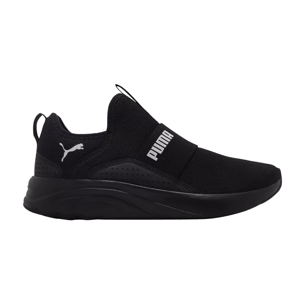 Puma Women's Softride Sophia Slip-On Black White