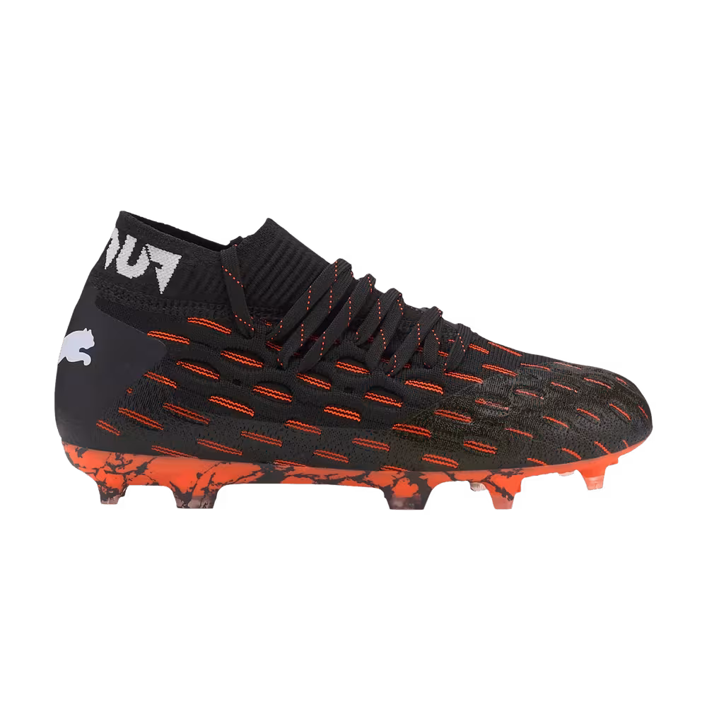 Puma Future 6.1 Netfit FG AG Jr Black Shocking Orange