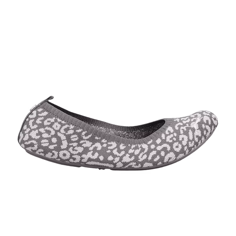 Puma Women's Iliana Leopard Ballerina Flat Medium Grey Galactic Grey