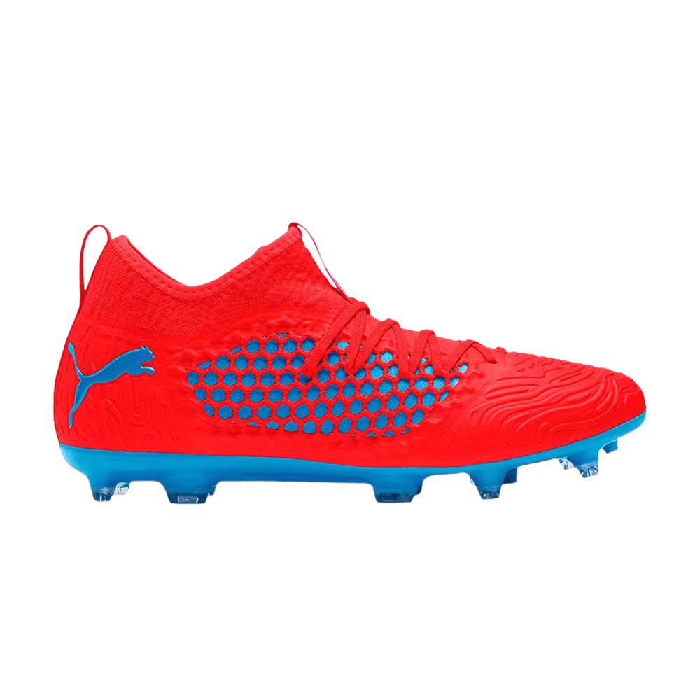 Puma Future 19.3 Netfit FG AG Red Blast Bleu Azur
