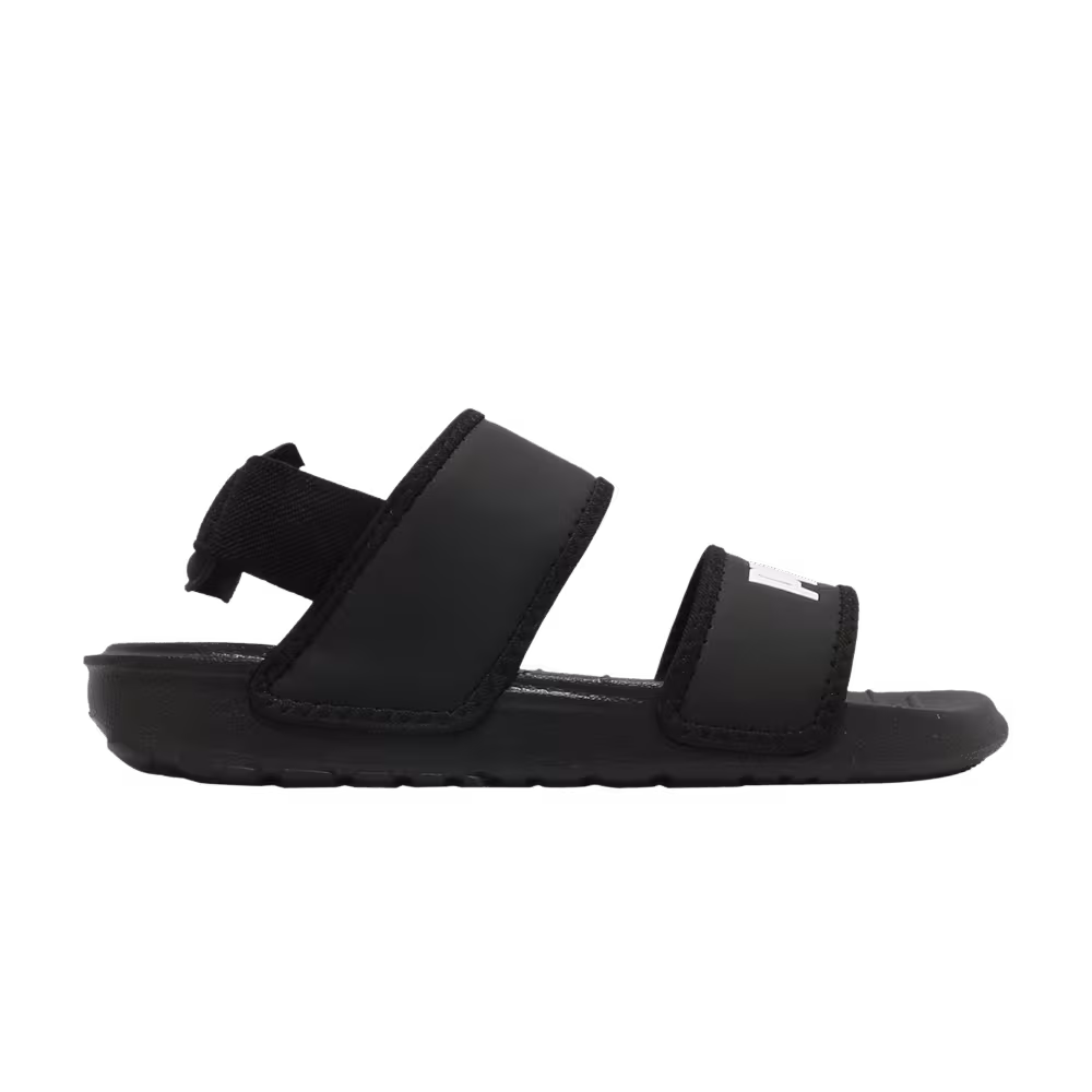 Puma Soft Sandal Little Kid Black White