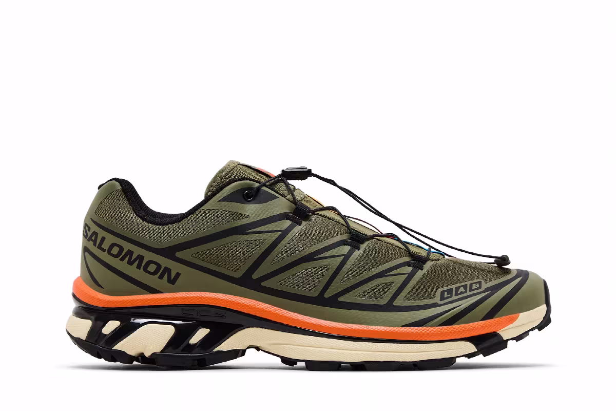 Salomon XT-6 Deep Lichen Green Marmalade, view 2