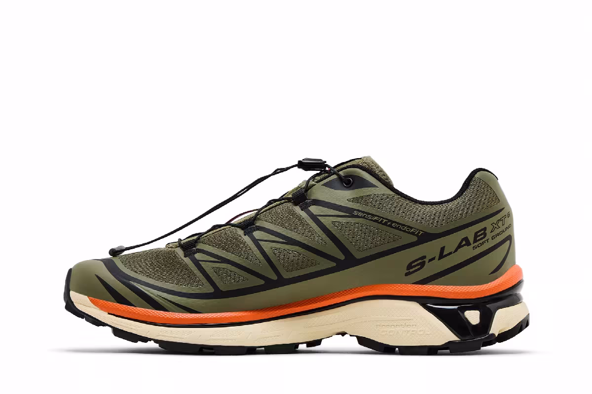 Salomon XT-6 Deep Lichen Green Marmalade, view 4