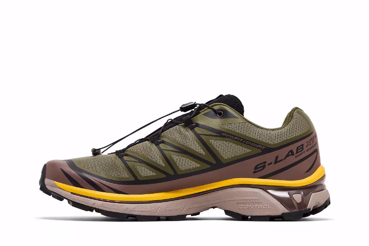 Salomon XT-6 Olive Night Sulphur, view 4