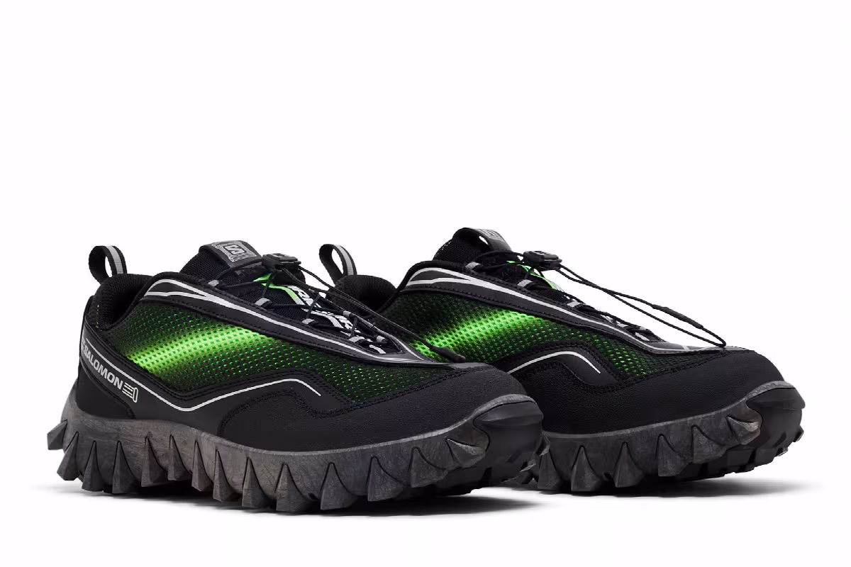 Aries Arise x Salomon Snowclog Black Green Gecko, view 9