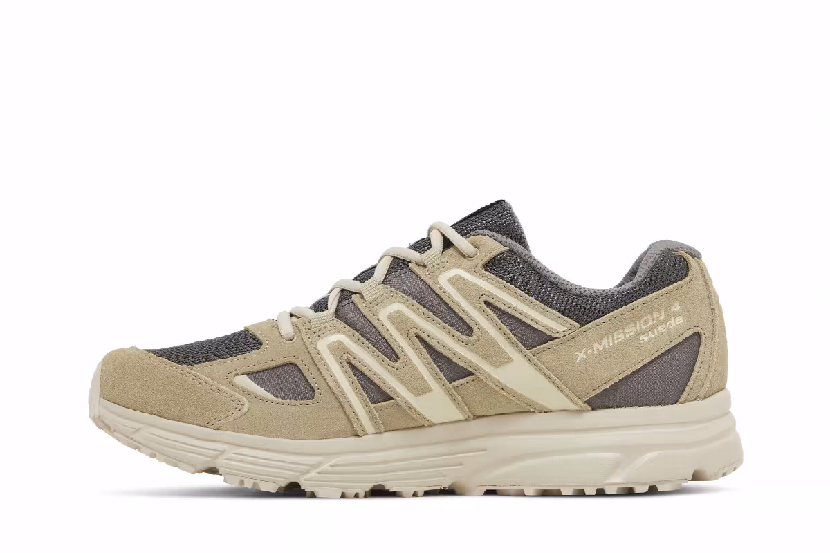 Salomon X-Mission 4 Suede Pewter Moss Grey, view 4