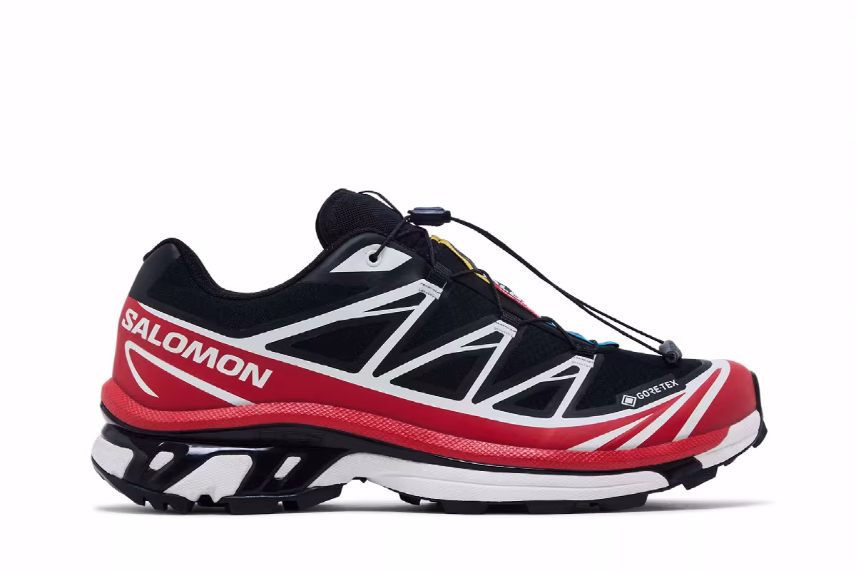 Salomon XT-6 GORE-TEX Black Flame Scarlet, view 2