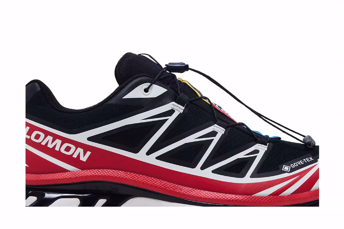 Salomon XT-6 GORE-TEX Black Flame Scarlet, view 3