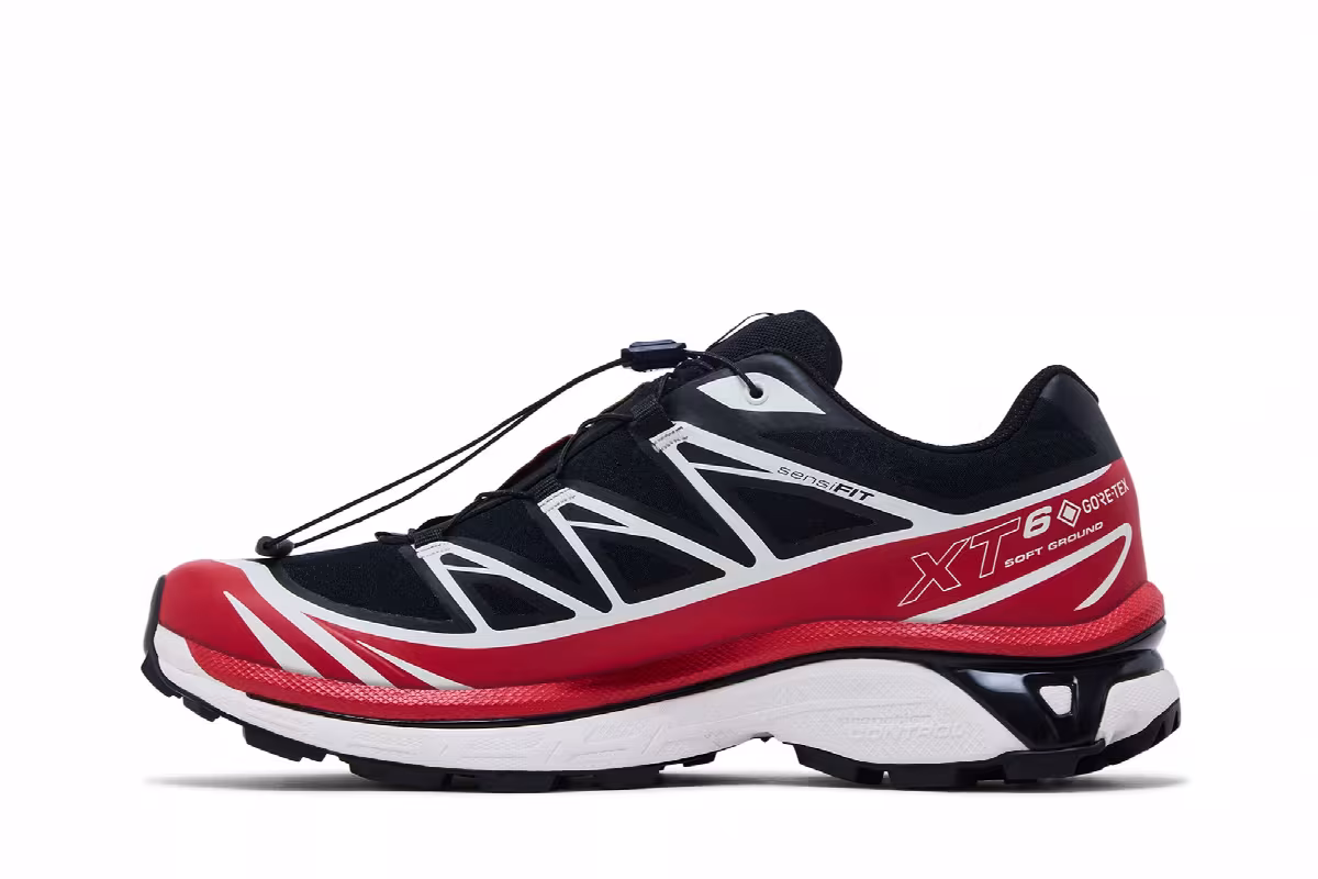 Salomon XT-6 GORE-TEX Black Flame Scarlet, view 4