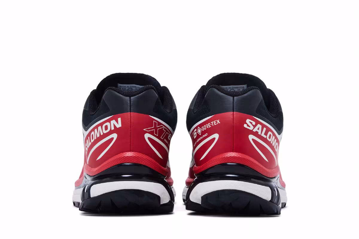 Salomon XT-6 GORE-TEX Black Flame Scarlet, view 7