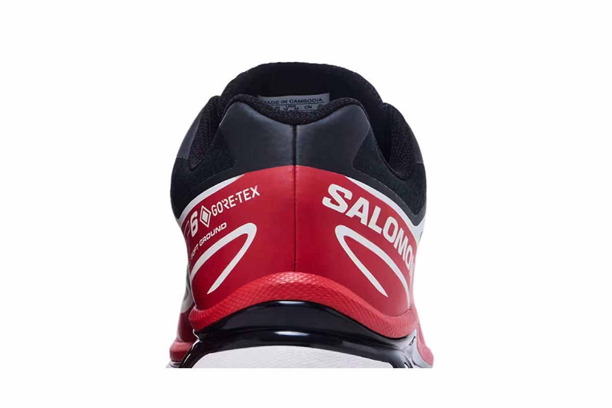 Salomon XT-6 GORE-TEX Black Flame Scarlet, view 8